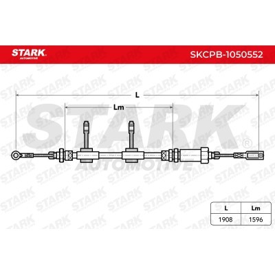 Cable Pull, Parking Brake Stark SKCPB-1050552 SKCPB-1050552 - photo 3