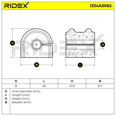 Stabiliser Bar Mounting RIDEX 1334A0062 1334A0062 - photo 5
