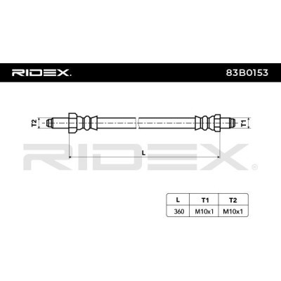 Brake Hose RIDEX 83B0153 83B0153 - photo 6