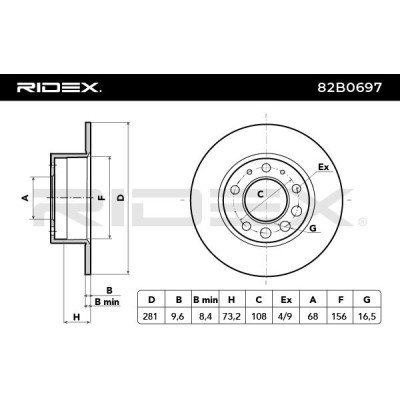 Brake Disc RIDEX 82B0697 82B0697 - photo 3