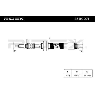 Brake Hose RIDEX 83B0071 83B0071 - photo 5