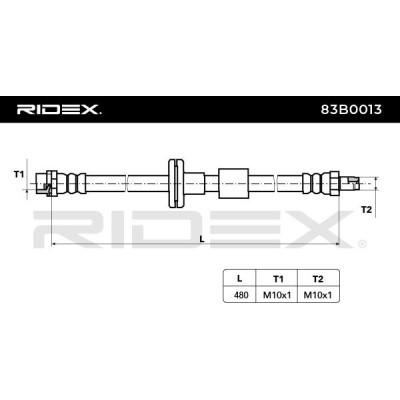 Brake Hose RIDEX 83B0013 83B0013 - photo 3