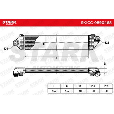 Intercooler, Charger Stark SKICC-0890468 SKICC-0890468 - photo 7