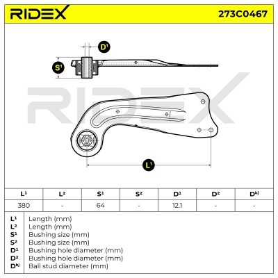 Control Arm RIDEX 273C0467 273C0467 - photo 5