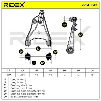 Control Arm RIDEX 273C1312 273C1312 - photo 7