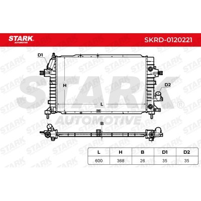 Radiator, Engine Cooling Stark SKRD-0120221 SKRD-0120221 - photo 5