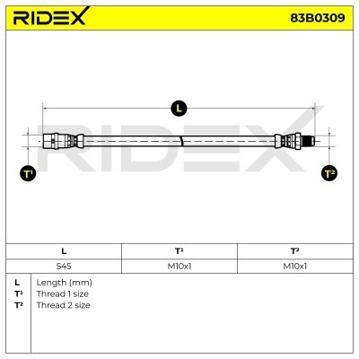 Brake Hose RIDEX 83B0309 83B0309 - photo 5