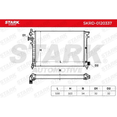 Radiator, Engine Cooling Stark SKRD-0120337 SKRD-0120337 - photo 4