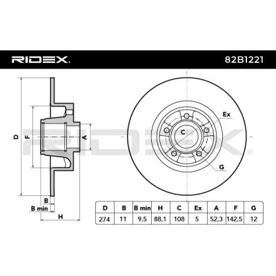 Brake Disc RIDEX 82B1221 82B1221 - photo 3