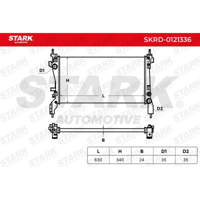 Radiator, Engine Cooling Stark SKRD-0121336 SKRD-0121336 - photo 5