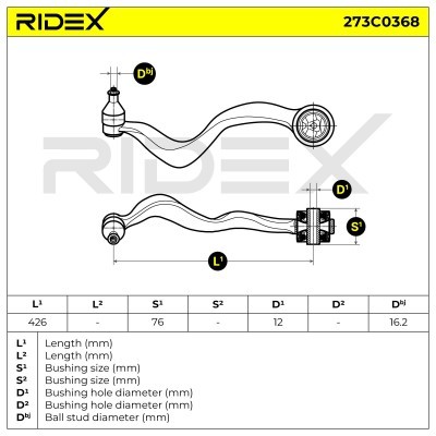 Control Arm RIDEX 273C0368 273C0368 - photo 6