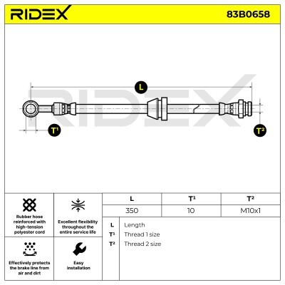 Brake Hose RIDEX 83B0658 83B0658 - photo 7