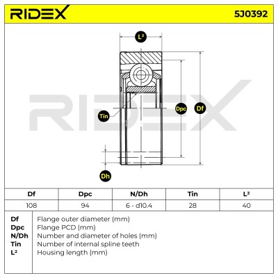 Joint Kit, Drive Shaft RIDEX 5J0392 5J0392 - photo 8