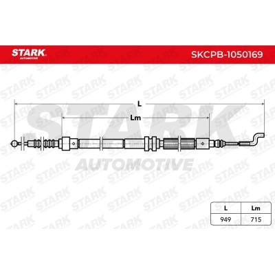 Cable Pull, Parking Brake Stark SKCPB-1050169 SKCPB-1050169 - photo 3