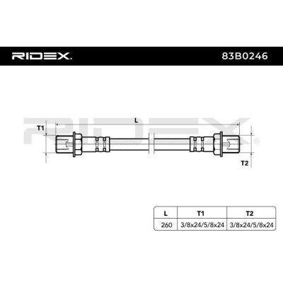 Brake Hose RIDEX 83B0246 83B0246 - photo 5