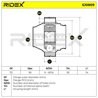 Joint Kit, Drive Shaft RIDEX 5J0809 5J0809 - photo 7