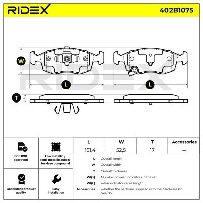 Brake Pads Set RIDEX 402B1075 402B1075 - photo 6