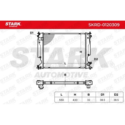 Radiator, Engine Cooling Stark SKRD-0120309 SKRD-0120309 - photo 7