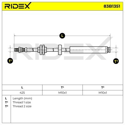 Brake Hose RIDEX 83B1351 83B1351 - photo 5