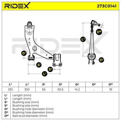 Control Arm RIDEX 273C0141 273C0141 - photo 6