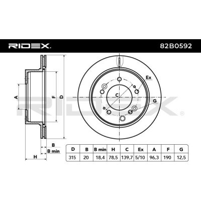 Brake Disc RIDEX 82B0592 82B0592 - photo 6
