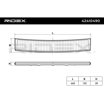 Cabin Air Filter RIDEX 424I0490 424I0490 - photo 7