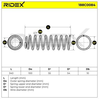 Suspension Spring RIDEX 188C0084 188C0084 - photo 4