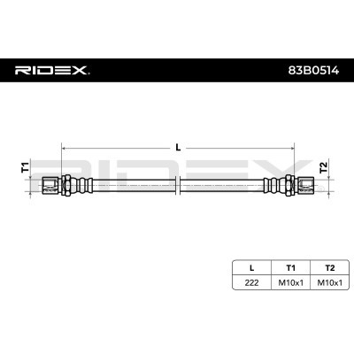 Brake Hose RIDEX 83B0514 83B0514 - photo 8