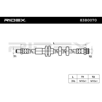 Brake Hose RIDEX 83B0070 83B0070 - photo 3