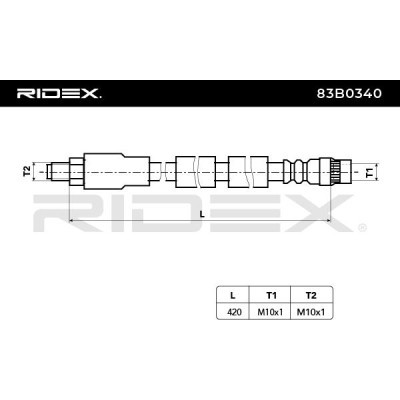 Brake Hose RIDEX 83B0340 83B0340 - photo 3