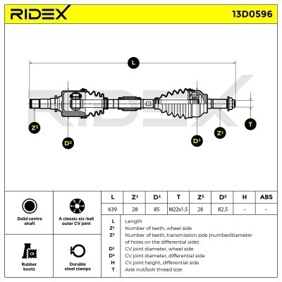Drive Shaft RIDEX 13D0603 13D0603 - photo 7