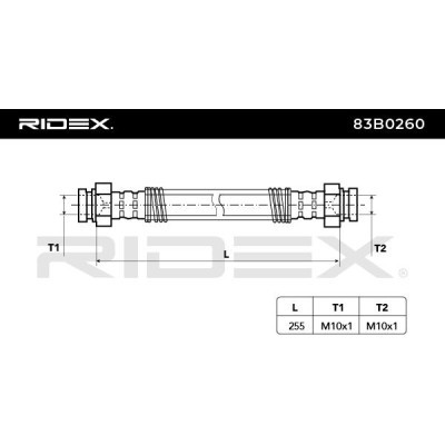 Brake Hose RIDEX 83B0260 83B0260 - photo 3
