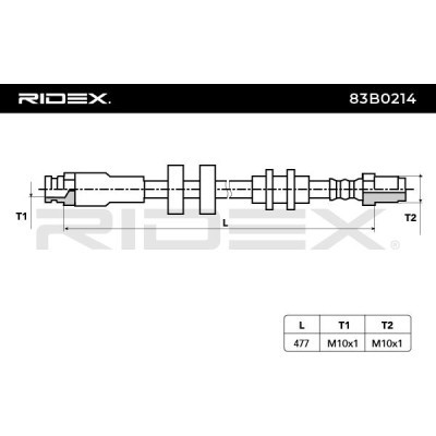 Brake Hose RIDEX 83B0214 83B0214 - photo 7