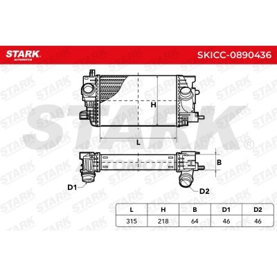 Intercooler, Charger Stark SKICC-0890436 SKICC-0890436 - photo 7