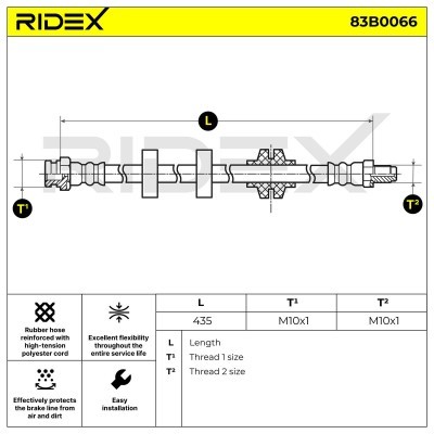 Brake Hose RIDEX 83B0066 83B0066 - photo 3