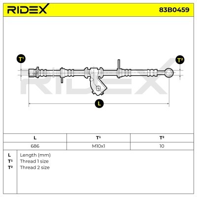 Brake Hose RIDEX 83B0459 83B0459 - photo 6