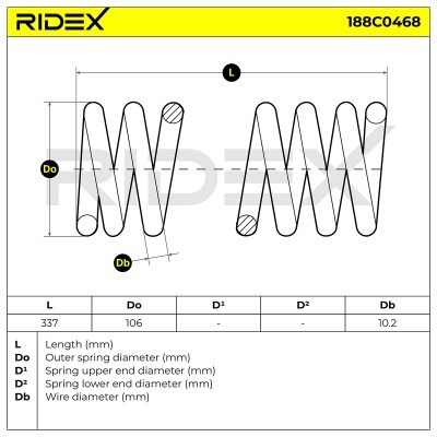 Suspension Spring RIDEX 188C0468 188C0468 - photo 4