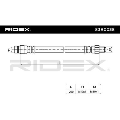 Brake Hose RIDEX 83B0038 83B0038 - photo 3
