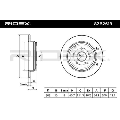 Brake Disc RIDEX 82B2619 82B2619 - photo 6