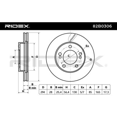Brake Disc RIDEX 82B0306 82B0306 - photo 6