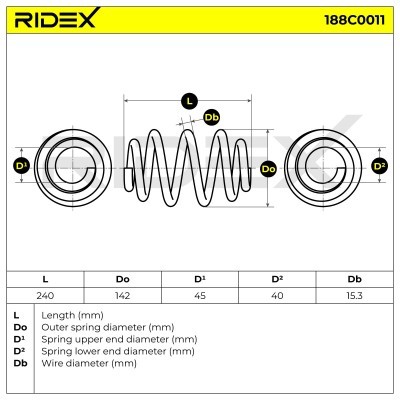 Suspension Spring RIDEX 188C0011 188C0011 - photo 5