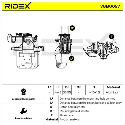 Brake Caliper RIDEX 78B0057 78B0057 - photo 5