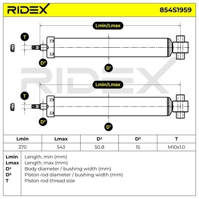 Shock Absorber RIDEX 854S1959 854S1959 - photo 7
