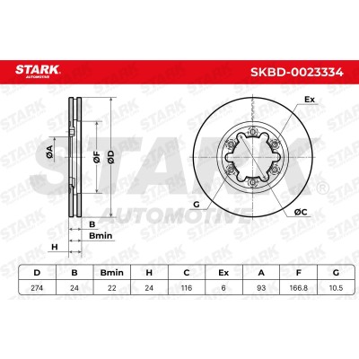 Brake Disc Stark SKBD-0023334 SKBD-0023334 - photo 5