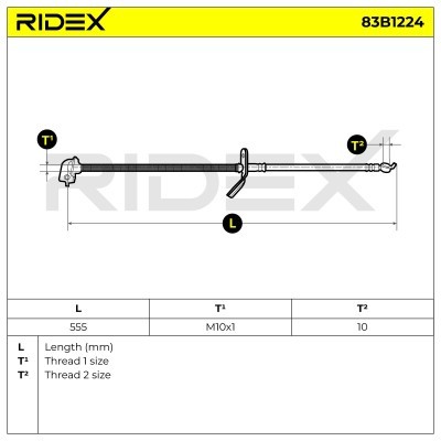 Brake Hose RIDEX 83B1224 83B1224 - photo 6