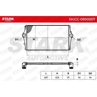 Intercooler, Charger Stark SKICC-0890007 SKICC-0890007 - photo 5