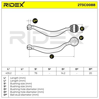 Control Arm RIDEX 273C0088 273C0088 - photo 10