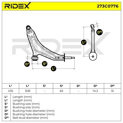 Control Arm RIDEX 273C0776 273C0776 - photo 11