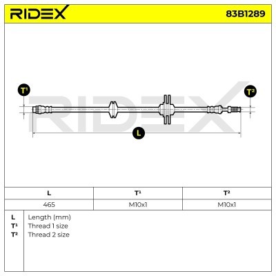 Brake Hose RIDEX 83B1289 83B1289 - photo 6