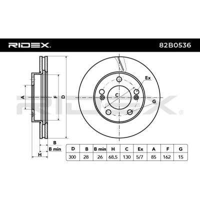 Brake Disc RIDEX 82B0536 82B0536 - photo 4